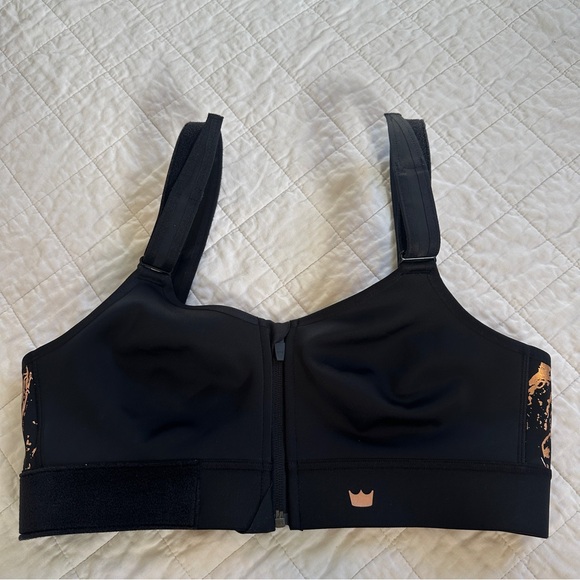 SHEFIT Flex Sports Bra Black Large Front Zip - Picture 2 of 5